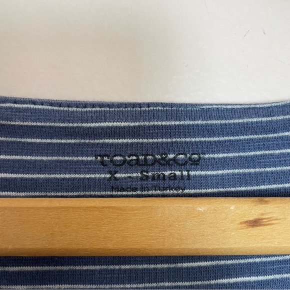 Toad and Co Blue and White Stripe Rosemarie Outdoor Knee Length Dress Size XS - Picture 4 of 5